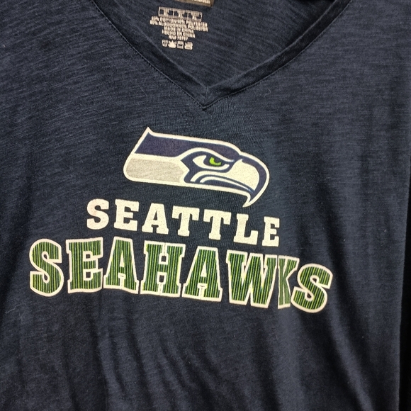 Official NFL Seattle Seahawk women's long sleeve shirt  with v neck extra large - Picture 5 of 8